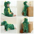 thumbnail image 6 of Zwiiyzr Toddler Infant Long Sleeve Onesie Boy Girl Fluffy Jumpsuit Hooded Fleece Rompers Baby Clothes Soft Warm Pajamas Children's Holiday Birthday Gift Green, 6 of 6