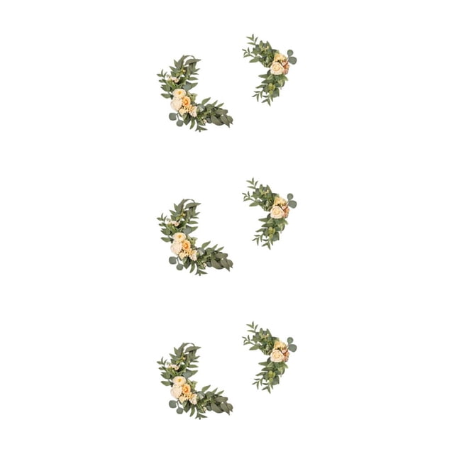 Cateissary Letreros de boda de flores de imitación, buena textura, apariencia realista, exquisito juego de botín hecho a mano, champán apto Type1 NO1