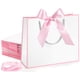 thumbnail image 1 of Bolsas de regalo Silkfly 12 unidades blanco y rosa 30x25x10 cm, 1 of 6