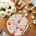 thumbnail image 2 of Spring Tulip Round 15 Inch Placemats Set of 8, Summer Floral Botanical Elegant HeatResistant Non Slip Place Mats for Dining Table, Wipeable Braided Kitchen Table Mats for Housewarming, 2 of 9