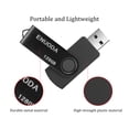 thumbnail image 2 of Memoria USB ENUODA de 128 GB USB 2.0 giratoria negra, 2 of 6