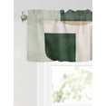 thumbnail image 6 of Valances for Windows Green Abstract Rod Pocket Cafe Window Treatments Valance Curtains for Kitchen Bathroom Laundry Basement Windows 56"x16", 6 of 9