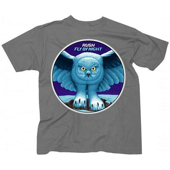 Rush Fly By Night Album Cover Gray T-Shirt (S)