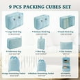 thumbnail image 4 of Ababeny 9 Set Compression Packing Cubes for Travel, Compression Packing Organizer Packing Bags for Traveling, Travel Pouch Set for Packing. Blue, 4 of 6