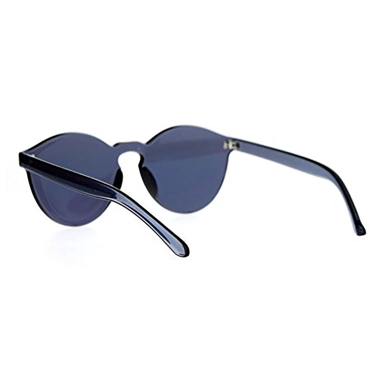 Round frame flat lens Sunglasses Amazon.com: Casual Fashion Medium Round Circle Flat Lens  main image 3