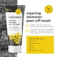 thumbnail image 3 of Freeman Clearing Shimmer Charcoal & Witch Hazel Peel-off Facial Mask, for Oily Skin, 3 fl. oz Tube, 3 of 10