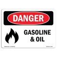 thumbnail image 1 of SignMission OS-DS-A-1218-L-2021 12 x 18 Po Signe de Danger OSHA - Essence et Huile, 1 of 1