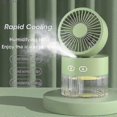 thumbnail image 3 of Cooling Appliances Portable Fan Air Humidifier 350ml Water Cooler Table Fan Usb Rechargeable Essential Oil Diffuser Night Light, 3 of 4