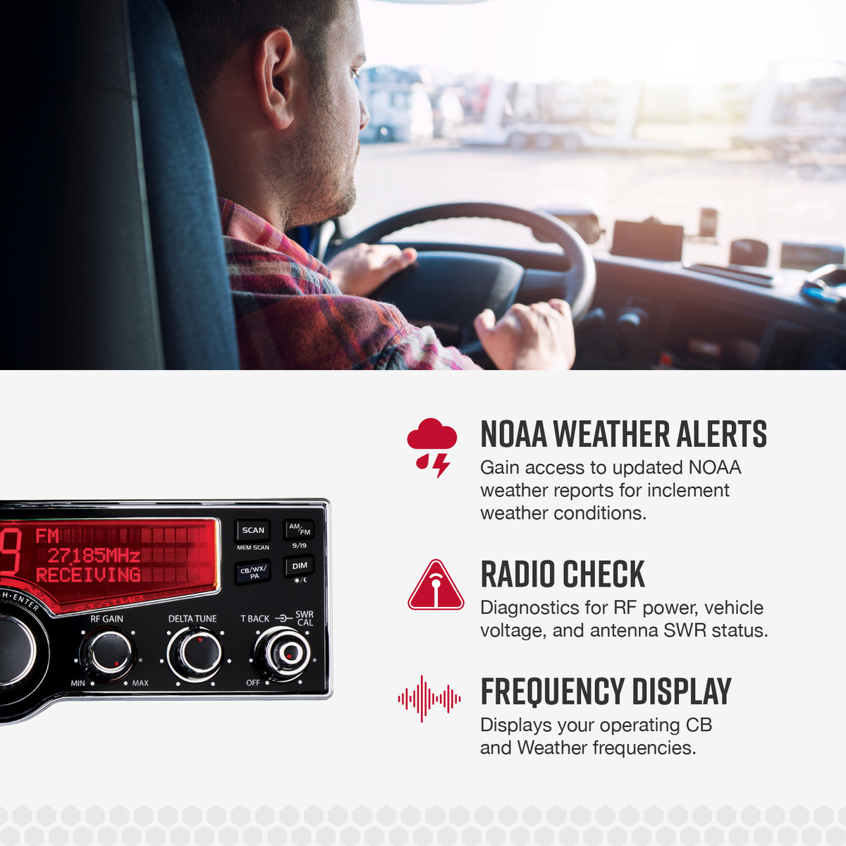 Cobra 29LX AM/FM Professional CB Radio with NOAA Alerts photo 4
