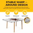thumbnail image 4 of Texas Star Retro Table Cloths for 6 Foot Rectangle Tables, Vintage Red Wooden Berry Patio Waterproof Elastic Fitted Tablecloths, Washable Rectangular Table Cover for Camping, 4 of 8
