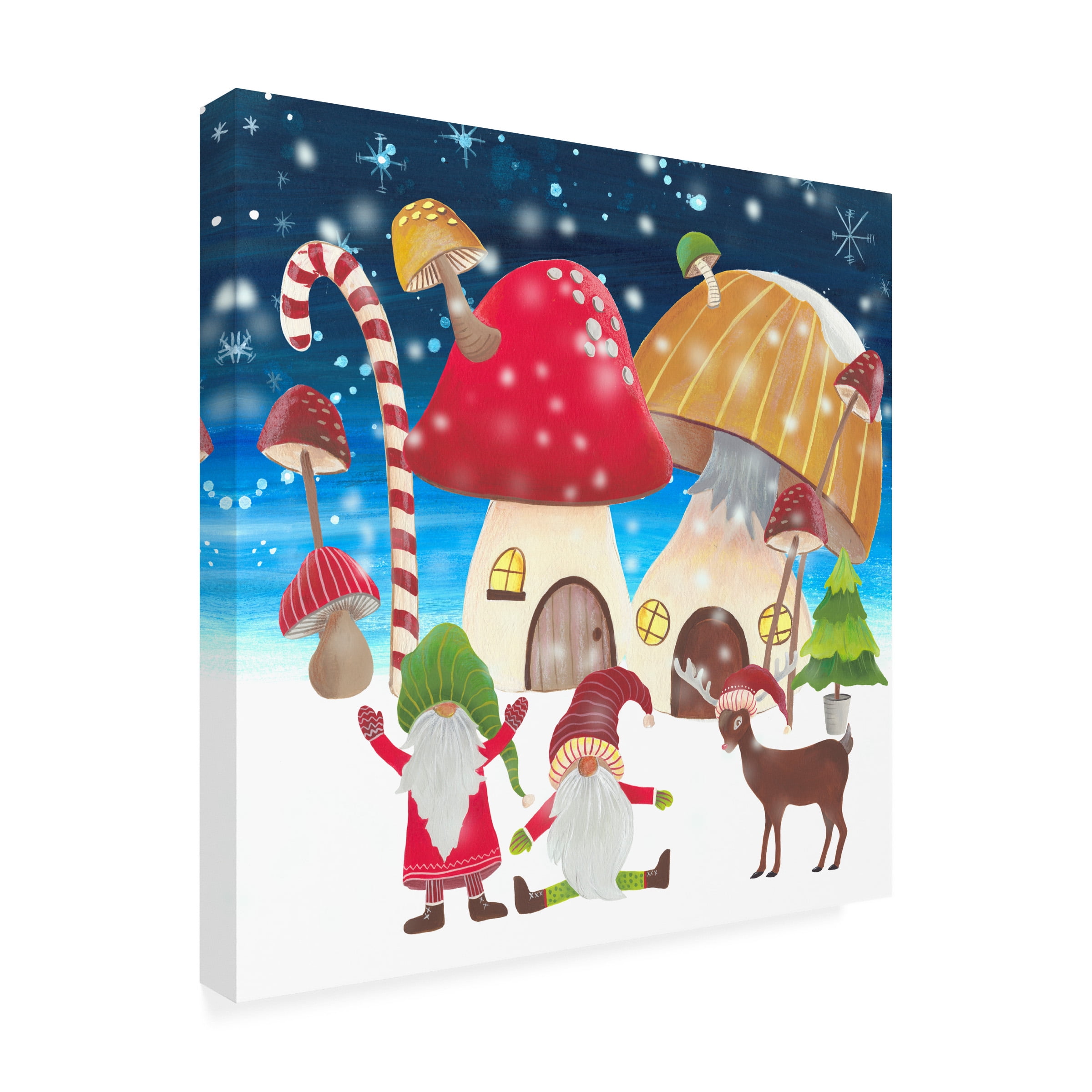 Regina Moore 'Christmas Gnomes II' Canvas Art