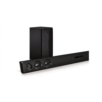 LG SQC2 Sound Bar, 2.1 channel, 300W, Sound Bar with Bluetooth Streaming, Adaptive Sound Control, Auto Sound Engine, Multiple Connections., Designed to match and enhance your TV.