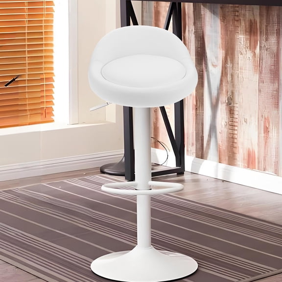 SEWOART Anti Slip White Barstool Seat Cushion with Low Back for Bar Chair Decor