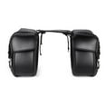 thumbnail image 4 of 2 Pack Motorcycle Saddlebags PU Leather Side Tool Bag Luggage Saddlebags Storage Waterproof Black, 4 of 9
