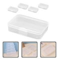 thumbnail image 2 of Miangastore Small Plastic Boxes with Hinged Lids for Storage White Color Durable and Reusable 5 Pieces, 2 of 8