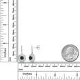 thumbnail image 2 of Gem Stone King 925 Sterling Silver Black Onyx and White Moissanite Dangle Earrings for Women (1.61 Cttw, Gemstone Birthstone, Cushion 5MM), 2 of 3