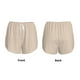thumbnail image 3 of Balery Brown Gingham Pantalones cortos deportivos para mujer con forro y dos bolsillos, elásticos, para entrenamiento, gimnasio, yoga-Medium, 3 of 7