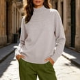 thumbnail image 2 of Diufon Turtleneck Sweaters for Women Fall Winter Long Sleeve Mock Neck Knitted Pullover Thicken Warm Sweater, 2 of 8