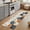 Gray,Blue, variant on Hallway Runner Rug 2.6'x6.5', Fall Indoor Outdoor Entryway Runner with Non-Slip Rubber, Navy Blue Pumpkins Thanksgiving Farmhouse Wooden Absorbent Long Kitchen Rug for Hallway Foyer Living Room