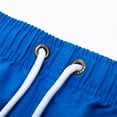thumbnail image 5 of XUELUO Mens Shorts Summer Solid Color Athletic Elastic Waist Drawstring Casual Sports Beach Shorts Holiday Wear,Blue,XXL, 5 of 6