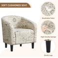 thumbnail image 4 of Alden Design Contemporary Upholstered Club Accent Chair with Ottoman for Bedroom Living Room, Letter Print, 4 of 10