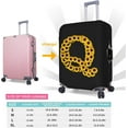 thumbnail image 2 of Sunflower Initial Name Q Black Luggage Cover Elastic Washable Stretch Suitcase Protector Anti-Scratch Travel Suitcase Cover for Kid and Adult S (Fit 18-21 inch suitcase), 2 of 6