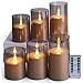 thumbnail image 3 of Sanmli 6pcs Flameless Candles Gray Acrylic with Remote Control and Timer, Battery Operated LED Pillar Candles Flickering Warm White Light (D: 3.15" x H: 4" 5" 6"), 3 of 4
