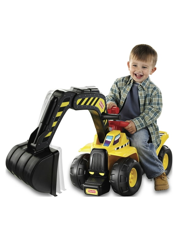 Fisher-Price Big Action Dig N' Ride Real Construction Sounds Ride on