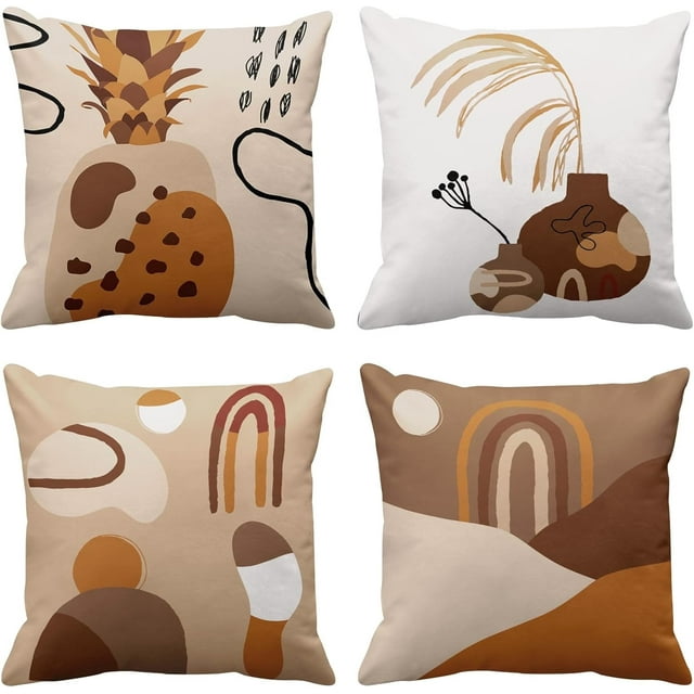 Housse de Coussin Arbre de Noël 20x20 Pouces Lot de 2, Carreaux Rouges et Noirs Rustiques Housse de Coussin en Coton pour Salon Chambre Canapé Voiture Décor