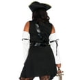 thumbnail image 2 of Leg Avenue Womens 4 PC Plus Size Black Sea Buccaneer Costume, 2 of 5
