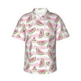 thumbnail image 1 of Balery Watermelon Camisas hawaianas de manga corta para hombre, camisas playeras de corte holgado, camisas de vacaciones con botones,X-Large, 1 of 7