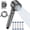 Gray-1, variant on High Pressure Shower Heads, Ion Drops Shower Head, 4 Spray Modes Turbo with Built-in Filter on/off Switch(1 Set)