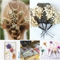 thumbnail image 5 of 50 Pcs Dried Babys Breath Flowers Bouquet 5 inch Mini Dried Gypsophila Branches Dry Flowers Bouquet for Crafts Press Flowers Wedding Wreath Flower Wreaths Card Making DIY,Beige, 5 of 9