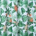 thumbnail image 2 of GlowSol 35"Wx72"L Stall Size Shower Curtain, Green Floral Tropical Leaves Plant Pattern Waterproof Decoration Polyester Shower Curtain, 1 Set, 2 of 7