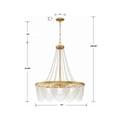 thumbnail image 6 of Fiona 4 Light Antique Gold Chandelier with Clear Beads, 6 of 7