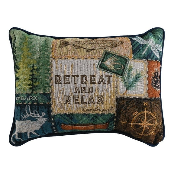 Escape To Nature Woven Pillow 17" x 12.5"