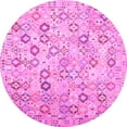 thumbnail image 1 of Ahgly Company Indoor Round Southwestern Pink Country Area Rugs, 3' Round, 1 of 4