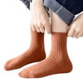thumbnail image 6 of Unisex boys Girls Cotton Socks Solid Color Soft Stretchy Ankle Socks Kids Casual Comfy Socks for Everyday Wear Brown 6-8 Years, 6 of 6