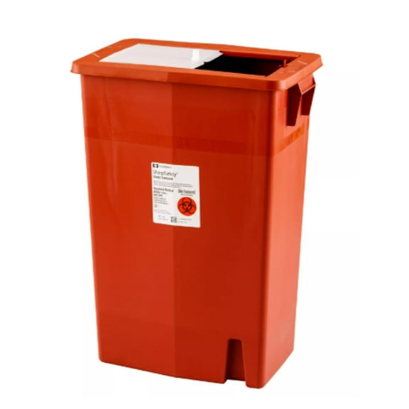 SharpSafety Sharps Container 18 gal. Vertical Entry Case of 5
