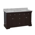 thumbnail image 2 of Sydney 60" Double Bathroom Vanity with Chocolate Cabinet and Carrara Marble Top, 2 of 6