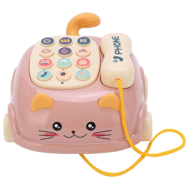 Teléfono CAR EDUCATIVO, Lindo Chino Práctico E Inglés Bilingüe Educación Temprana Teléfono CAR Para Simulación Teléfono De Gato Para Juguete