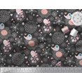 thumbnail image 3 of Soimoi Poly Crepe Fabric Heart,Floral & Bird Kids Fabric Prints by Yard 52 Inch Wide, 3 of 3