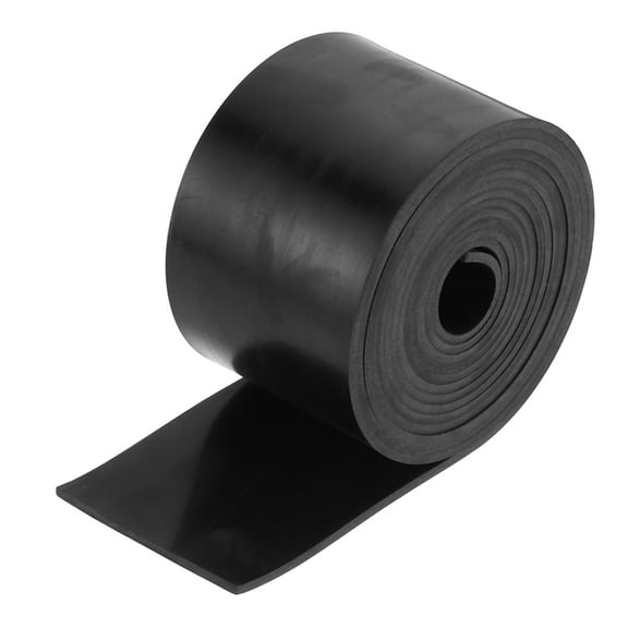 Uxcell Solid Rubber Sheet 1/8" Thick x 3" Wide x 120" Long, Anti-Slip Neoprene Rubber Roofing Material for Gaskets DIY Material, Pads