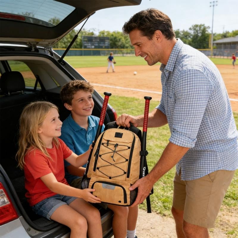 CEORPER Durable Polyester Baseball Backpack Designed For Long Term Use