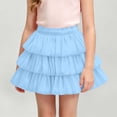 thumbnail image 2 of CHEEREAM Kids Short Skirts Y2k Puff Cute Multi Layered Ruffle Mini Skirt Girls Comfy Casual Leisure Outfit, 2 of 9