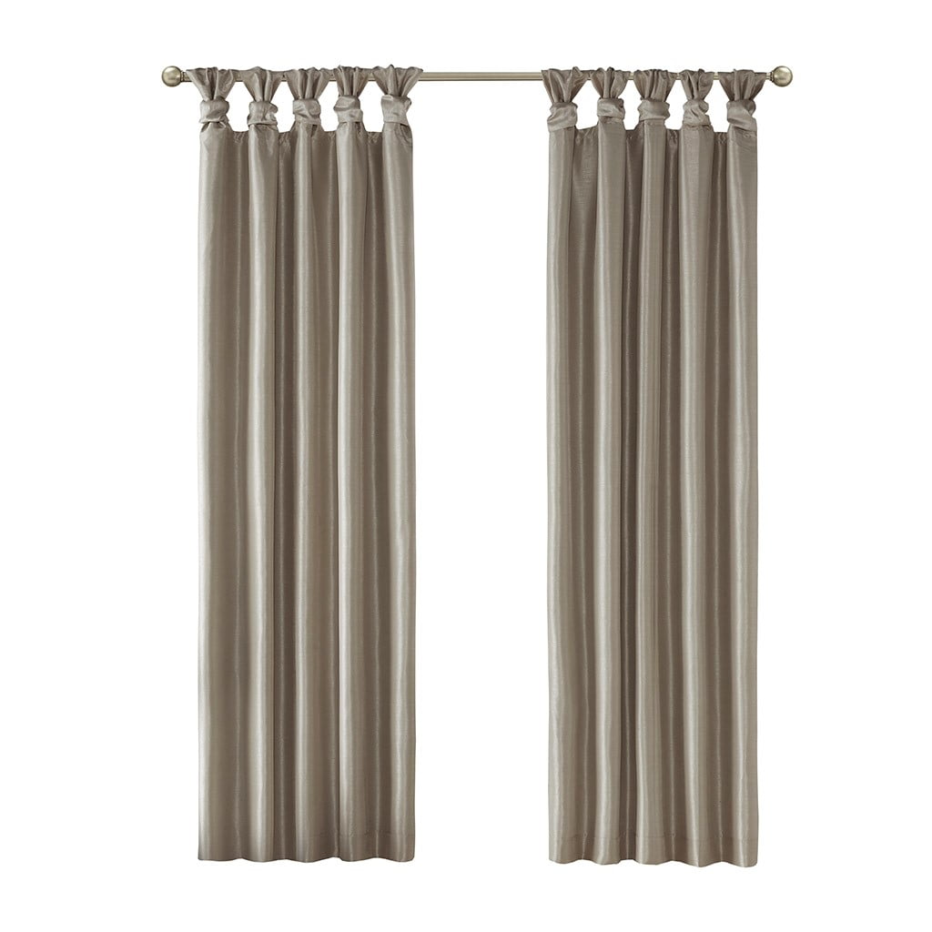 MAYEERTY 50x84" Blackout Twist Tab Window Curtain Panel, Pewter