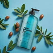 Botanic Hearth Jojoba & Hyaluronic Acid Body Wash 16 fl oz with Sea Butter & Sweet Almond Oil | Moisturizing Body Wash Shower Gel for Softer, Smoother Skin | Sulfate & Paraben Free | for Women & Men