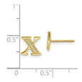 thumbnail image 4 of 14k Diamond Initial X Post Earrings EM4170X, 4 of 4