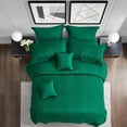 thumbnail image 4 of Blythease Oversized King Bedspread 128x120 Extra Wide, Modern & Contemporary Look, Lightweight Bedding Cover, Reversible, 5 Piece, 100% Microfiber, Green, 4 of 8