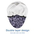 thumbnail image 4 of Shower Caps,Leopard Pattern Purple Waterproof Shower Cap for Women 4 Pieces,Double Reusable Hair Cover for Shower PEVA Elastic Stretch Hem, 4 of 7